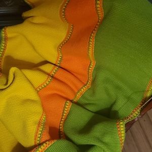 Groovy Vintage Afghan Blanket Handmade